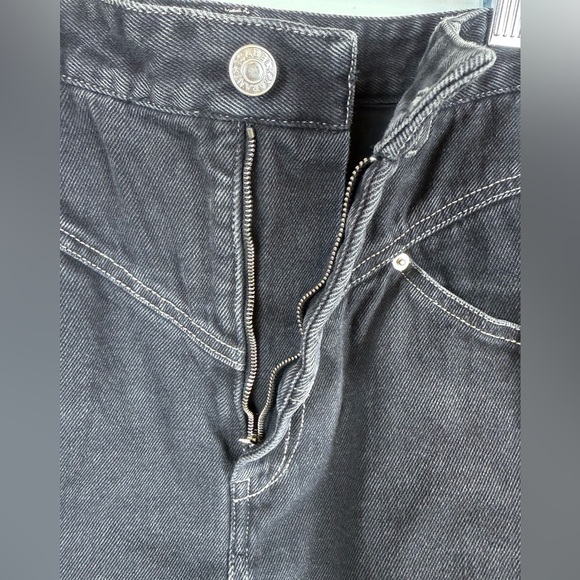 Isabel Marant Lorine Mini Pencil Denim Skirt Black Size 36 Goth Summer - Picture 5 of 6